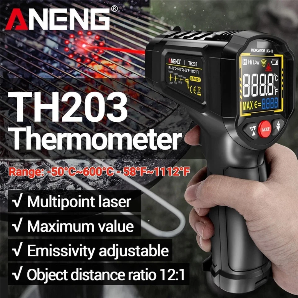 Infrared Thermometer LCD Digital Non-contact Laser IR Temperature Gun Temp Meter