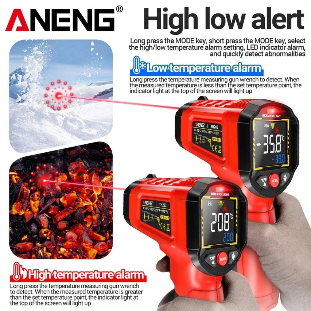 Infrared Thermometer LCD Digital Non-contact Laser IR Temperature Gun Temp Meter