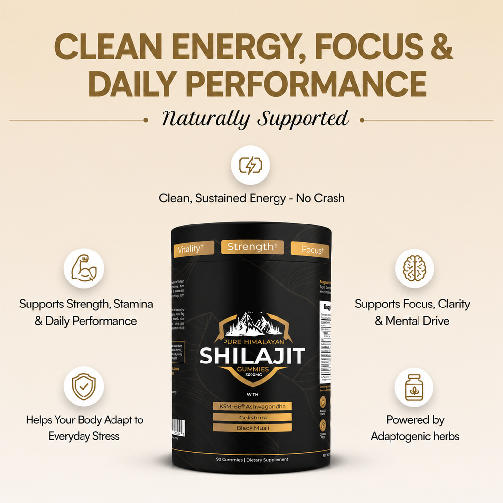 Pure Energy Himalayan Shilajit Gummies 3000mg | Premium Wellness Supplement