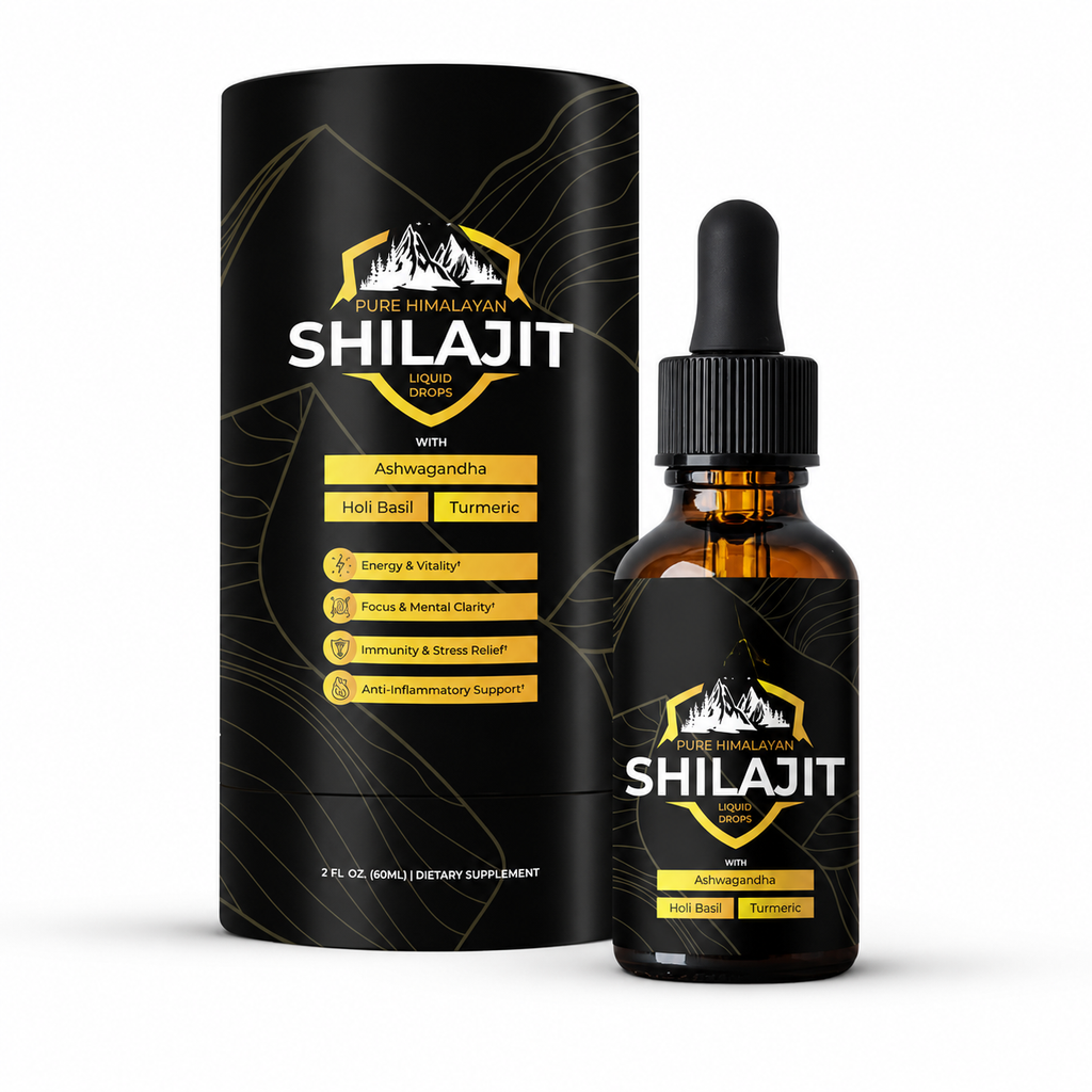 Pure Himalayan Shilajit Liquid Drops 3000mg – Energy & Focus Support